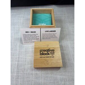 Creative Block Bamboo Box With Prompt Cards For Creativity & Mindfulness